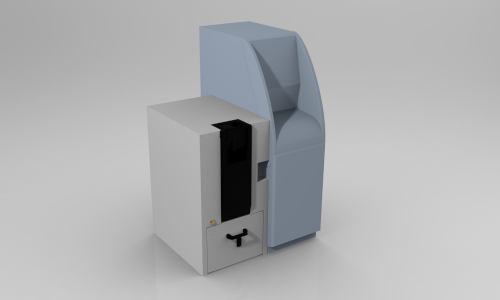 Self payment kiosk with coin acceptor
